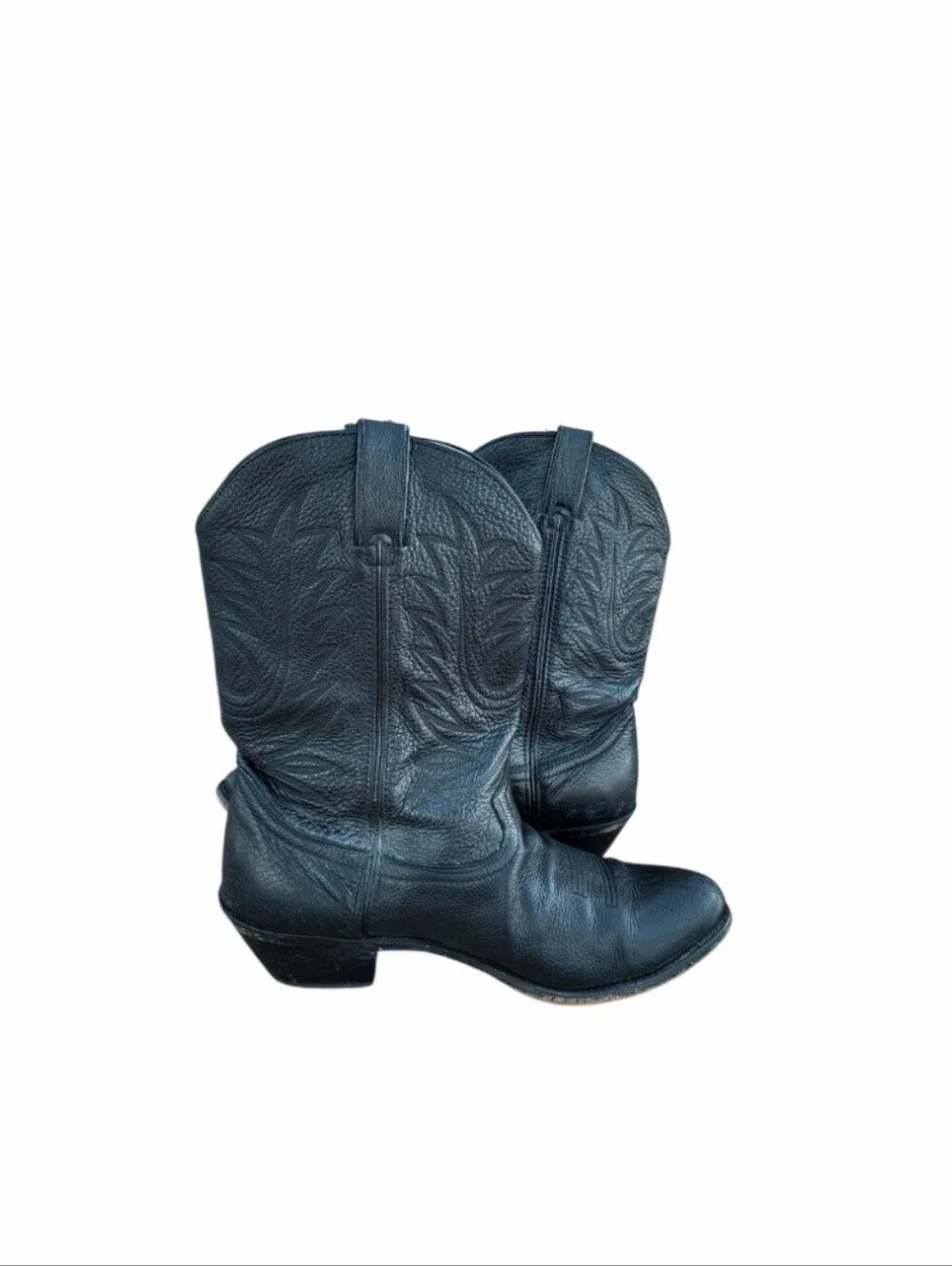 Durango Black Leather Pull On Cowboy Western Ranch Horse Riding Barn Boot Men 10
